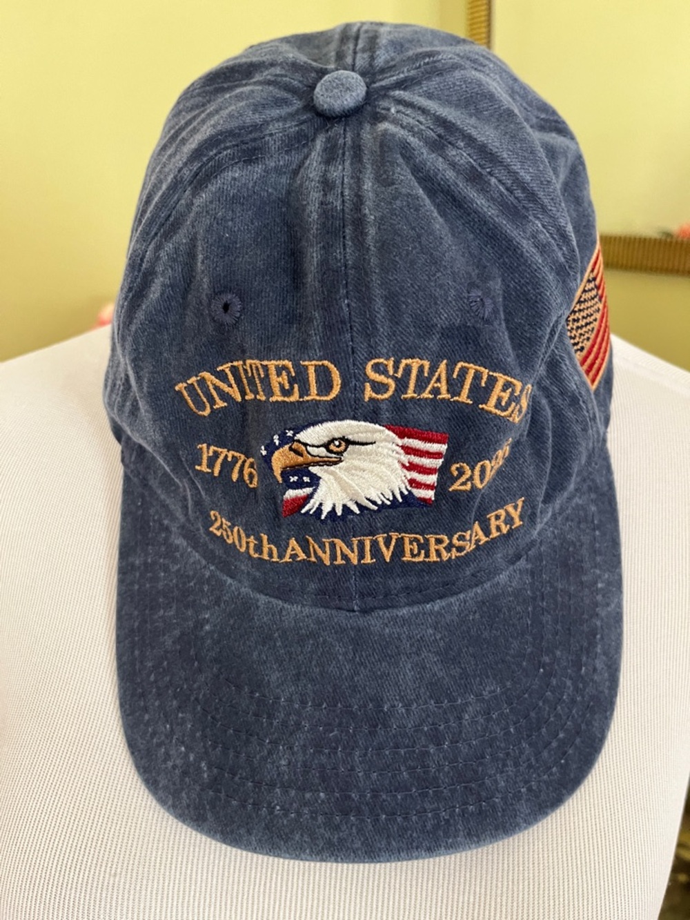United States 250th Anniversary Embroidered Eagle Cap - Navy Blue